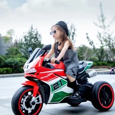 Детский мотоцикл на аккумуляторе M 6264 EL-3, мягкое сиденье, 2 мотора, красный фото 44