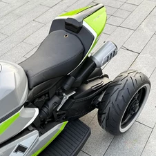 Детский электромотоцикл M 6264 EL-2, мягкое сиденье, 2 мотора, черный фото 16