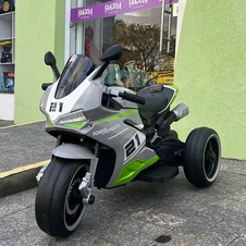 Детский электромотоцикл M 6264 EL-2, мягкое сиденье, 2 мотора, черный фото 33