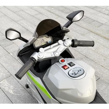 Детский электромотоцикл M 6264 EL-2, мягкое сиденье, 2 мотора, черный фото 99