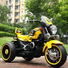 Детский мотоцикл M 6263 EL-6 на аккумуляторе, Harley-Davidson, желтый
