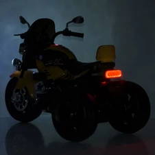 Детский мотоцикл M 6263 EL-6 на аккумуляторе, Harley-Davidson, желтый фото 16