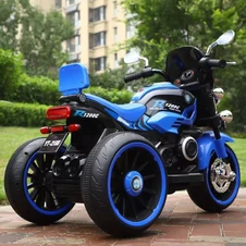 Детский мотоцикл M 6263 EL-4 на аккумуляторе, Harley-Davidson, синий фото 33