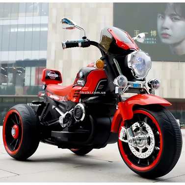 Детский мотоцикл на аккумуляторе M 6263 EL-3 красный, музыка, свет, Bluetooth
