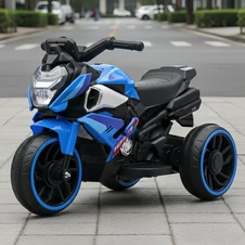 Мотоцикл для детей M 6262 EL-4, кожаное сиденье, синий купить