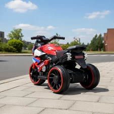 Детский мотоцикл на аккумуляторе M 6262 EL-3, мягкое сиденье, красный фото 11