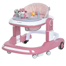 Детские ходунки El Camino Ursa ME 1200 Pink розовые, 2 в 1, пушер