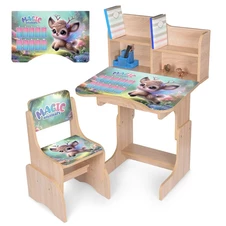 Детская парта N 2071-21-1 регулируемая, со стульчиком, Minnie Mouse, белая фото 11