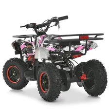 Подростковый квадроцикл HB-EATV 800NP-8, три аккумулятора, двигатель 800 Вт, розовый фото 77