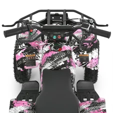 Подростковый квадроцикл HB-EATV 800NP-8, три аккумулятора, двигатель 800 Вт, розовый фото 99