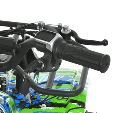 Подростковый квадроцикл HB-EATV 800N-4-5, три аккумулятора, двигатель 800 Вт, зелено-синий фото 16