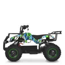 Подростковый квадроцикл HB-EATV 800N-4-5, три аккумулятора, двигатель 800 Вт, зелено-синий фото 88