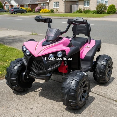 Детский квадроцикл M 6294 EL-8 розовый, мягкое сиденье, два двигателя