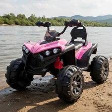 Детский квадроцикл M 6294 EL-8 розовый, мягкое сиденье, два двигателя купить