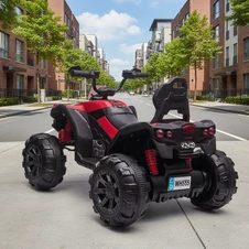 Детский квадроцикл M 6294 EL-8 розовый, мягкое сиденье, два двигателя фото 44