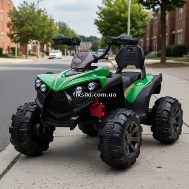 Детский квадроцикл M 6294 EL-5 зеленый, мягкое сиденье, два двигателя