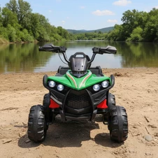 Детский квадроцикл M 6294 EL-5 зеленый, мягкое сиденье, два двигателя фото 11