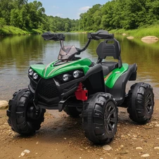 Детский квадроцикл M 6294 EL-5 зеленый, мягкое сиденье, два двигателя купить
