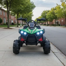 Детский квадроцикл M 6294 EL-5 зеленый, мягкое сиденье, два двигателя фото 44