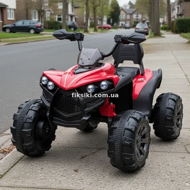 Детский электроквадроцикл M 6294 EL-3 красный, кожаное сиденье, два двигателя