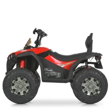 Детский электроквадроцикл M 6294 EL-3 красный, кожаное сиденье, два двигателя фото 18