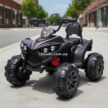 Детский электроквадроцикл M 6294 EL-2 черный, кожаное сиденье, два двигателя
