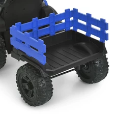 Детский электромобиль трактор M 6295 EBLR-4 с прицепом, пульт управления, синий фото 32