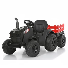 Детский электромобиль M 6295 EBLR-2 трактор с прицепом, пульт управления, черный фото 11