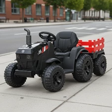 Детский электромобиль M 6295 EBLR-2 трактор с прицепом, пульт управления, черный купить