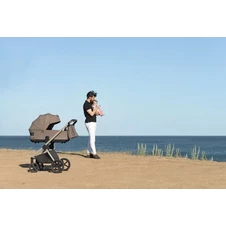 Универсальная коляска 2 в 1 Carrello Ultra CRL-6527 Canvas Beige темно-коричневая фото 13