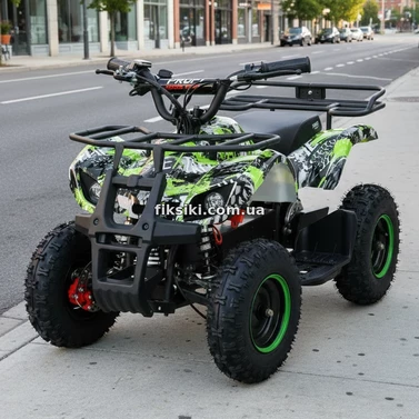 Подростковый квадроцикл HB-EATV 800NP-5, 3 аккумулятора, двигатель 800 Вт, зеленый