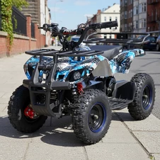 Подростковый квадроцикл HB-EATV 800NP-4, 3 аккумулятора, двигатель 800 Вт, синий