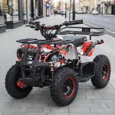 Подростковый квадроцикл HB-EATV 800NP-3, 3 аккумулятора, двигатель 800 Вт, красный