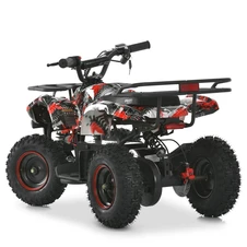 Подростковый квадроцикл HB-EATV 800NP-3, 3 аккумулятора, двигатель 800 Вт, красный фото 77