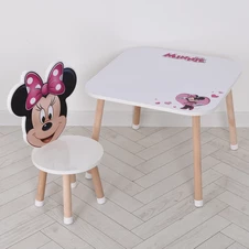 Деревянный столик со стульчиком M 502-8-1, Минни Маус купить