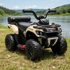 Детский электроквадроцикл M 6286 EBLR-13 с пультом управления, бежевый фото 33