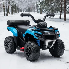 Детский квадроцикл на аккумуляторе M 6286 EBLR-4 синий, пульт управления
