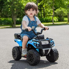 Детский квадроцикл на аккумуляторе M 6286 EBLR-4 синий, пульт управления фото 11