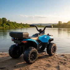 Детский квадроцикл на аккумуляторе M 6286 EBLR-4 синий, пульт управления фото 33