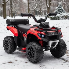 Детский квадроцикл на аккумуляторе M 6286 EBLR-3 красный, пульт управления