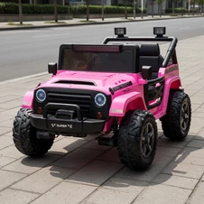 Детский электромобиль джип M 6287 EBLR-8 (24V), мягкое сиденье, розовый