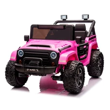 Детский электромобиль джип M 6287 EBLR-8 (24V), мягкое сиденье, розовый фото 11