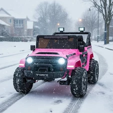 Детский электромобиль джип M 6287 EBLR-8 (24V), мягкое сиденье, розовый фото 33