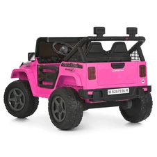 Двухместный детский электромобиль джип M 6287 EBLR-8 (24V), мягкое сиденье, розовый фото 55