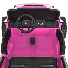 Двухместный детский электромобиль джип M 6287 EBLR-8 (24V), мягкое сиденье, розовый фото 88