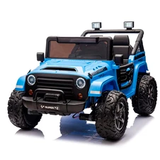 Детский электромобиль джип M 6287 EBLR-4 (24V), мягкое сиденье, синий фото 11