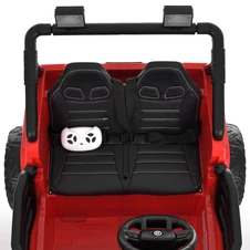 Двухместный детский джип M 6287 EBLR-3 (24V) электромобиль, кожаное сиденье, красный фото 13