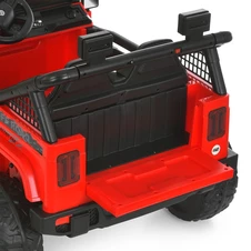 Двухместный детский джип M 6287 EBLR-3 (24V) электромобиль, кожаное сиденье, красный фото 16