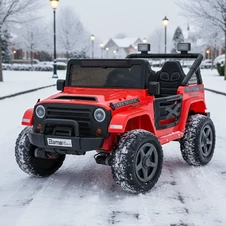 Детский джип M 6287 EBLR-3 (24V) электромобиль, кожаное сиденье, красный купить