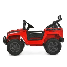 Двухместный детский джип M 6287 EBLR-3 (24V) электромобиль, кожаное сиденье, красный фото 55